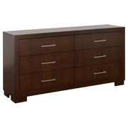 Jessica 5-piece Eastern King LED Bedroom Set Cappuccino - 200711KE-S5