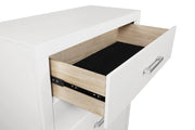 Jessica 5-piece Eastern King LED Bedroom Set Snow White - 202990KE-S5