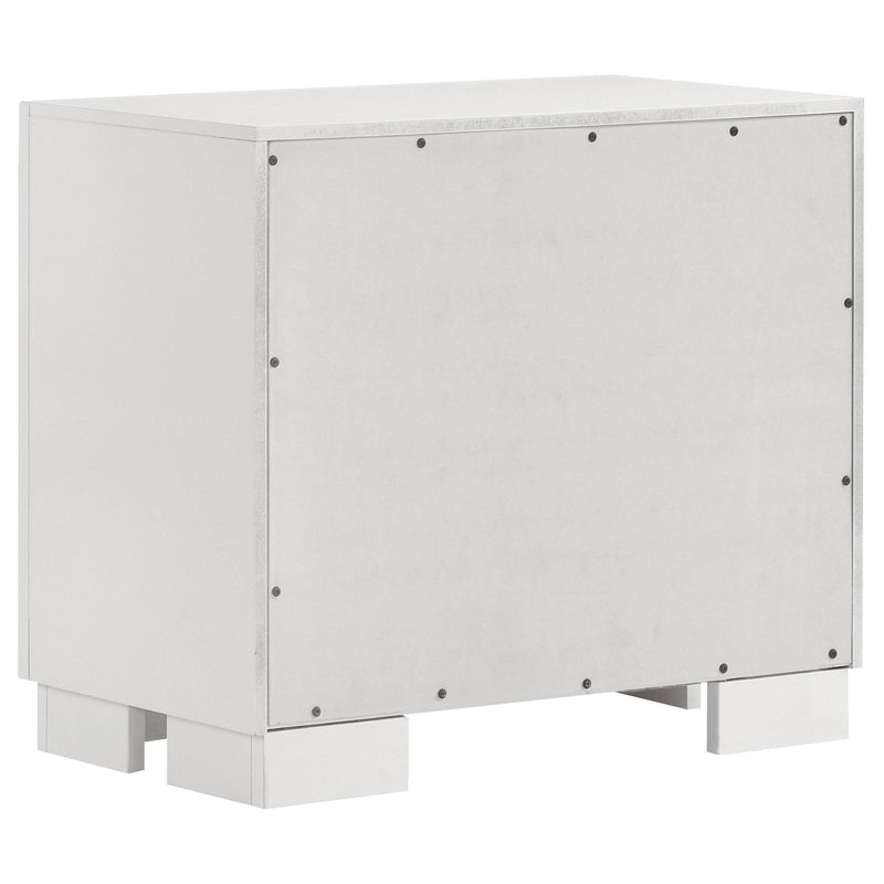 Jessica 5-piece Eastern King LED Bedroom Set Snow White - 202990KE-S5