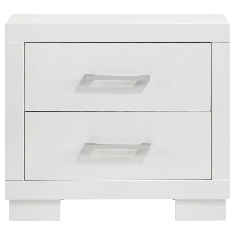 Jessica 5-piece Eastern King LED Bedroom Set Snow White - 202990KE-S5P