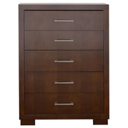 Jessica 5-piece Queen LED Bedroom Set Cappuccino - 200711Q-S5