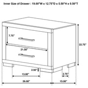 Jessica 5-piece Queen LED Bedroom Set Cappuccino - 200711Q-S5
