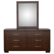 Jessica 6-drawer Dresser with Mirror Cappuccino - 200713M