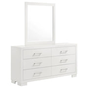 Jessica 6-drawer Dresser with Mirror Snow White - 202993M