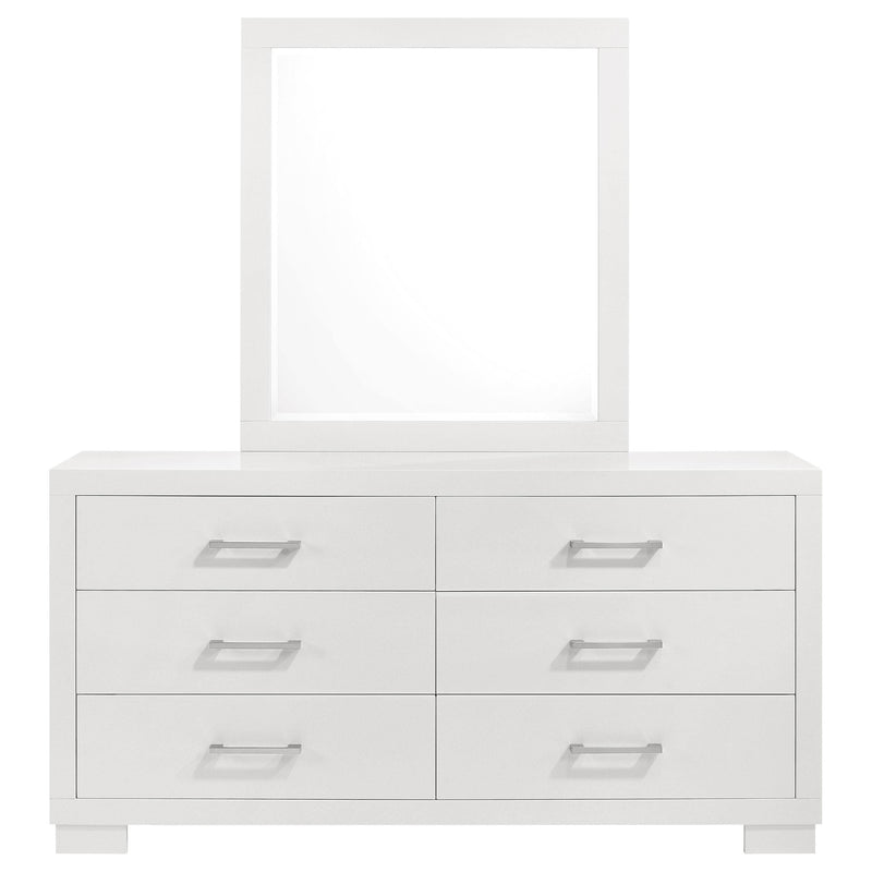 Jessica 6-drawer Dresser with Mirror Snow White - 202993M