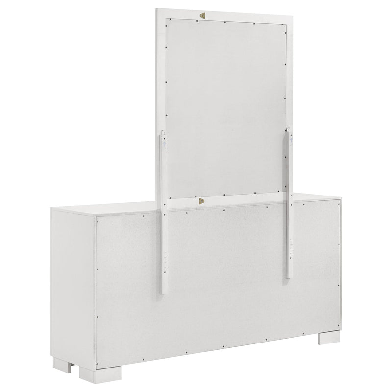 Jessica 6-drawer Dresser with Mirror Snow White - 202993M