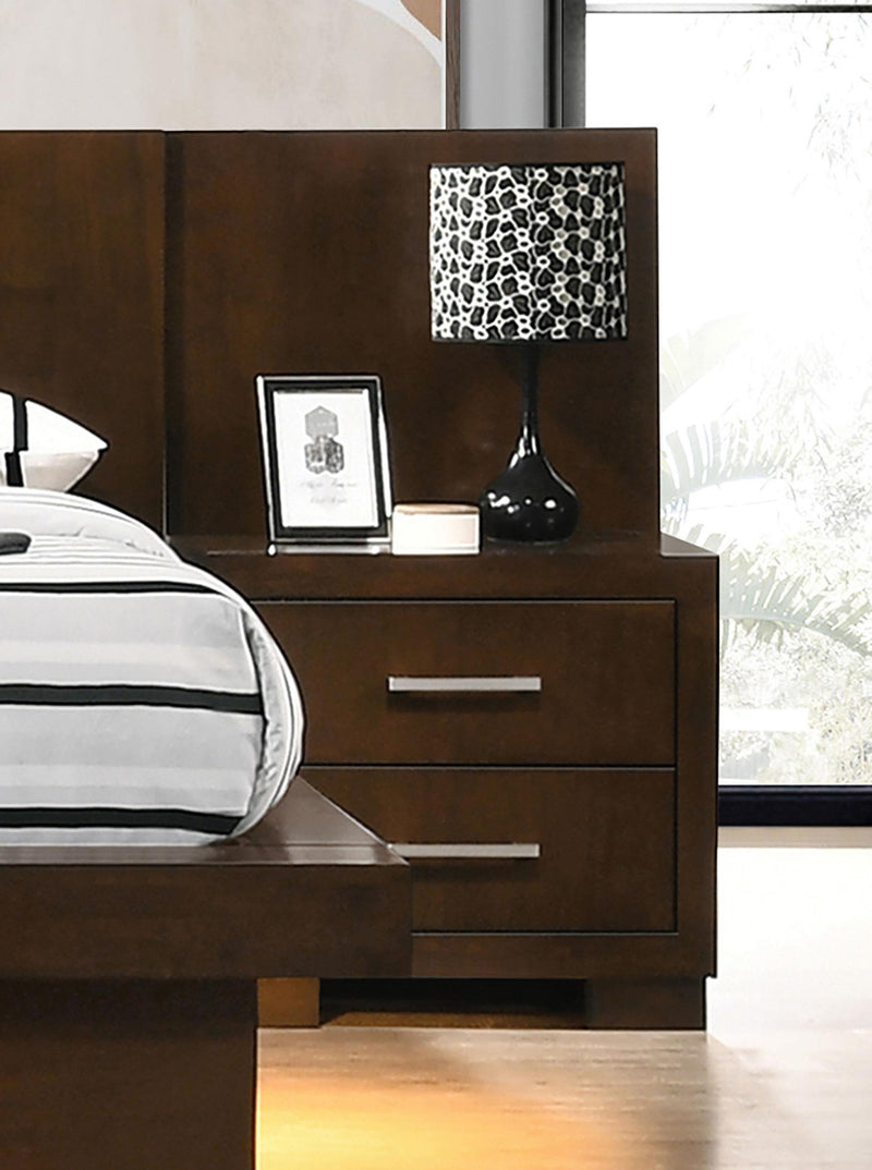 Jessica 6-piece Queen LED Bedroom Set Cappuccino - 200711Q-S6P