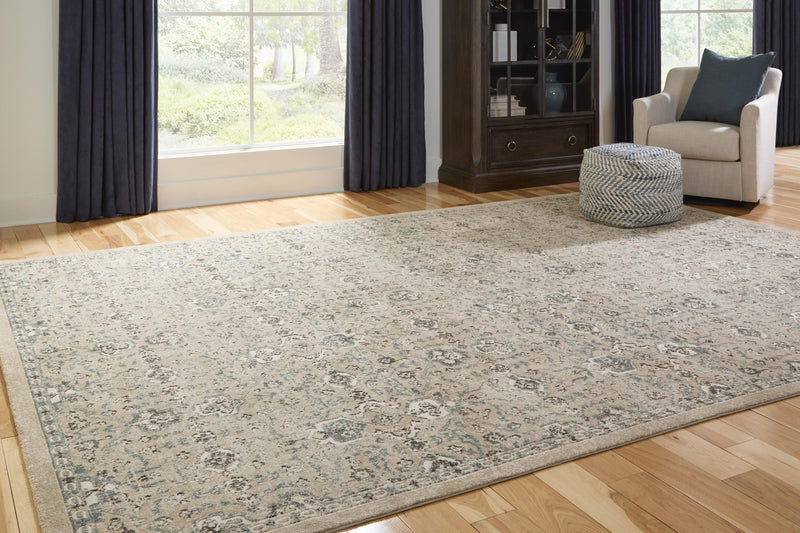 Jessmen Beige/Blue/Ivory Extra Large Rug - R408750