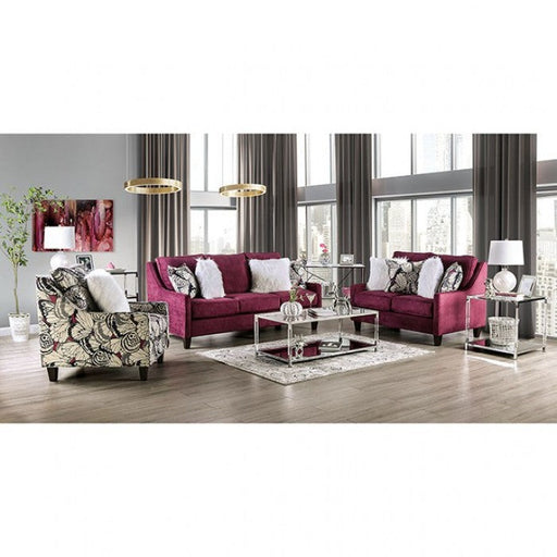 Jillian Plum/Ivory/White Sofa - SM8016-SF