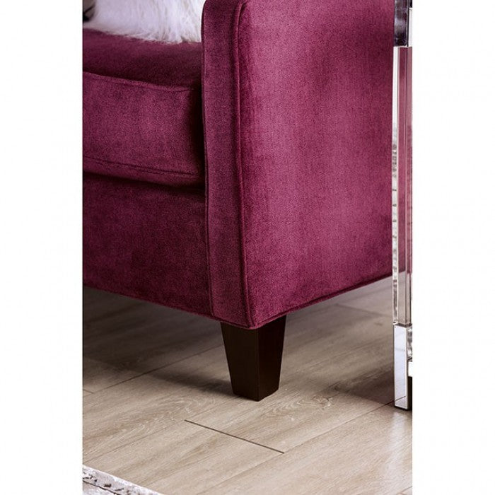 Jillian Plum/Ivory/White Sofa - SM8016-SF