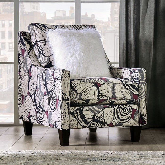 Jillian Plum/Ivory/White Sofa - SM8016-SF
