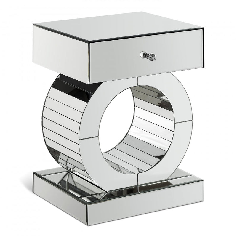 Jocelyn Mirrored End Table in Mirrored - 227-E
