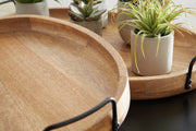 Jocelyne Brown/Black Tray (Set of 2) - Gate FurnitureTray