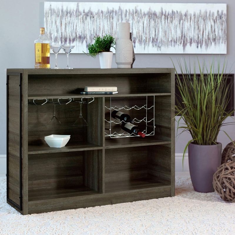 Joe 5-shelf Composite Wood Home Bar Wine Cabinet Aged Oak - 182071