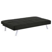 Joel Upholstered Tufted Convertible Sofa Bed Black - 360281