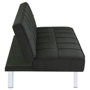 Joel Upholstered Tufted Convertible Sofa Bed Black - 360281