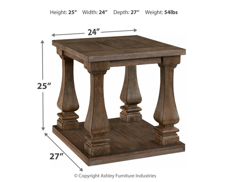 Johnelle 2 End Tables in Gray - PKG008436