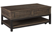 Johurst Grayish Brown Coffee Table with Lift Top - Gate FurnitureCoffee Table