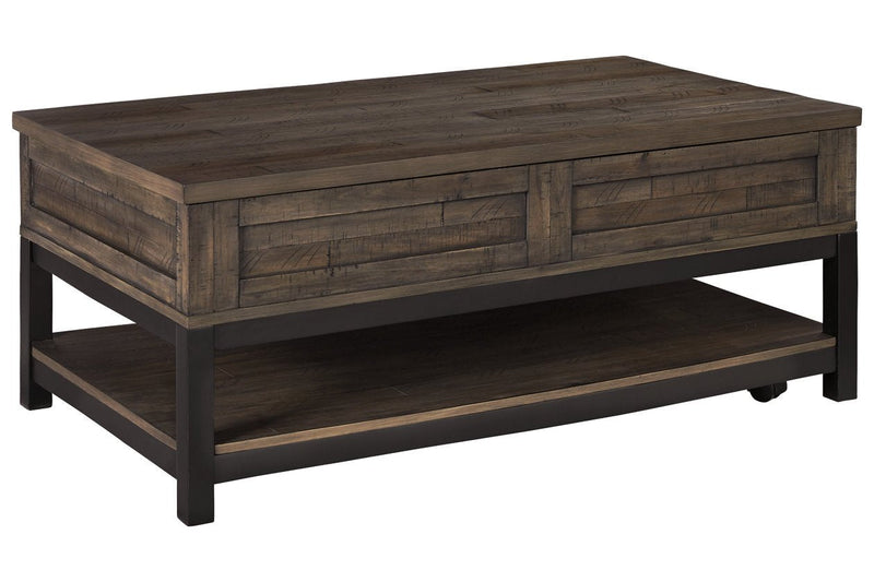 Johurst Grayish Brown Coffee Table with Lift Top - Gate FurnitureCoffee Table