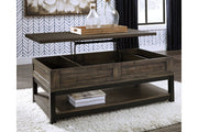 Johurst Grayish Brown Coffee Table with Lift Top - Gate FurnitureCoffee Table