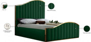 Jolie Velvet Queen Bed (3 Boxes) Green - Gate FurnitureQueen Bed