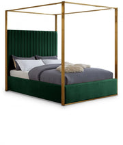 Jones Velvet King Bed Green - Gate FurnitureKing Bed