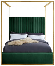 Jones Velvet King Bed Green - Gate FurnitureKing Bed