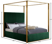 Jones Velvet Queen Bed Green - Gate FurnitureQueen Bed
