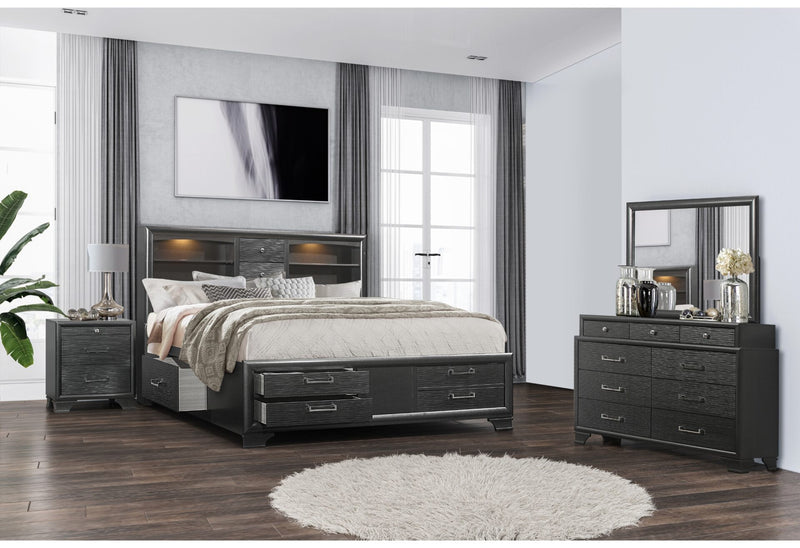 Jordyn Grey King Bed - JORDYN-GREY-KB