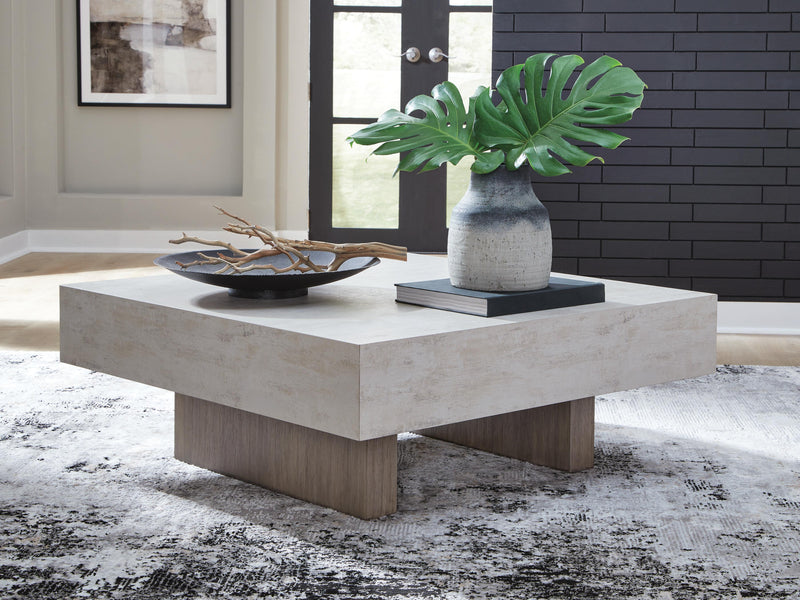 Jorlaina Light Grayish Brown Coffee Table - T622-8