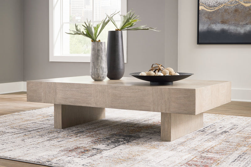 Jorlaina Light Grayish Brown Coffee Table - T922-1