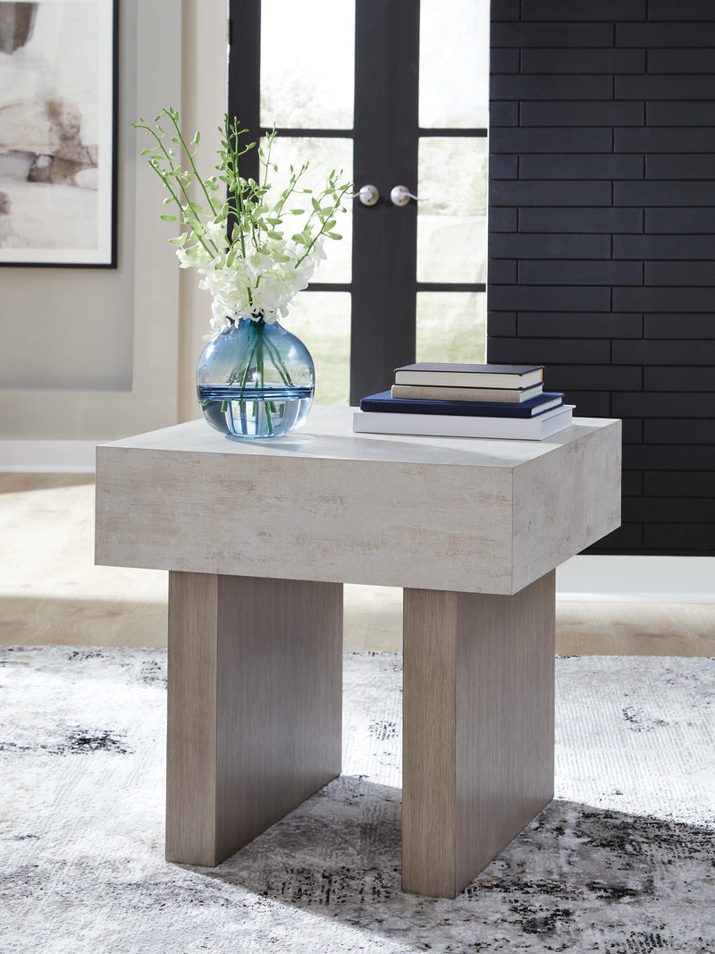 Jorlaina Light Grayish Brown End Table - T622-2