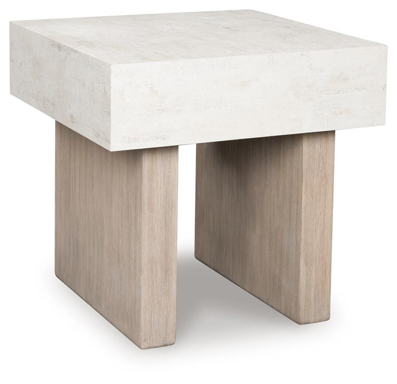 Jorlaina Light Grayish Brown End Table - T622-2