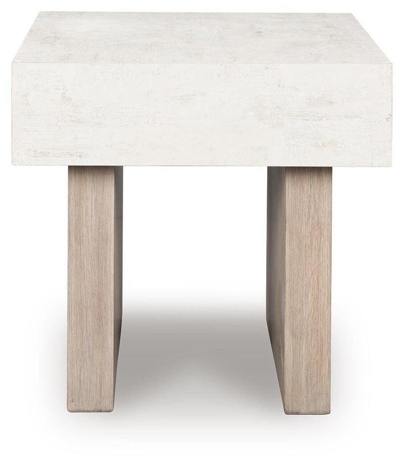 Jorlaina Light Grayish Brown End Table - T622-2