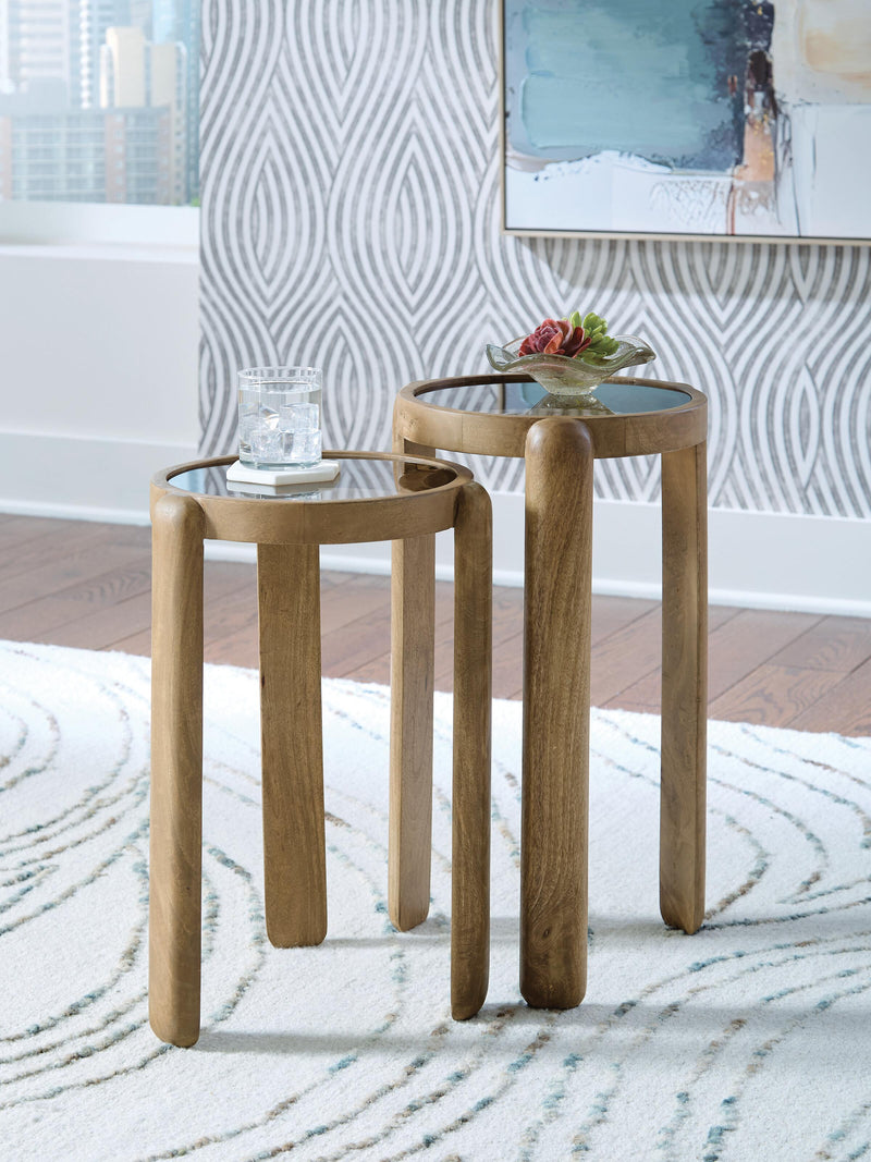 Jossor Light Brown Accent Table (Set of 2) - A4000726
