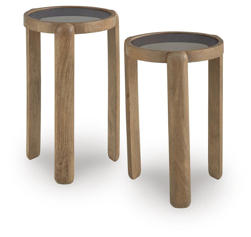 Jossor Light Brown Accent Table (Set of 2) - A4000726