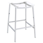 Jovani Acrylic Backless Bar Stool Chrome (Set of 2) - 182359
