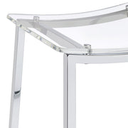 Jovani Acrylic Backless Bar Stool Chrome (Set of 2) - 182359
