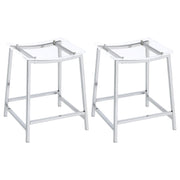 Jovani Acrylic Backless Counter Stool Chrome (Set of 2) - 182358