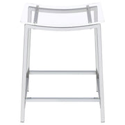 Jovani Acrylic Backless Counter Stool Chrome (Set of 2) - 182358