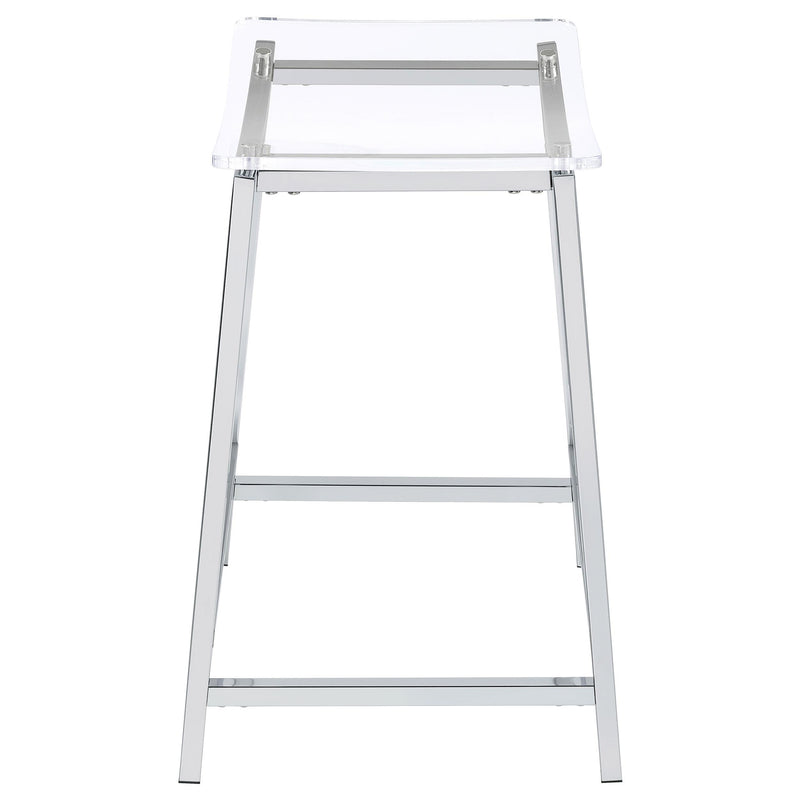 Jovani Acrylic Backless Counter Stool Chrome (Set of 2) - 182358