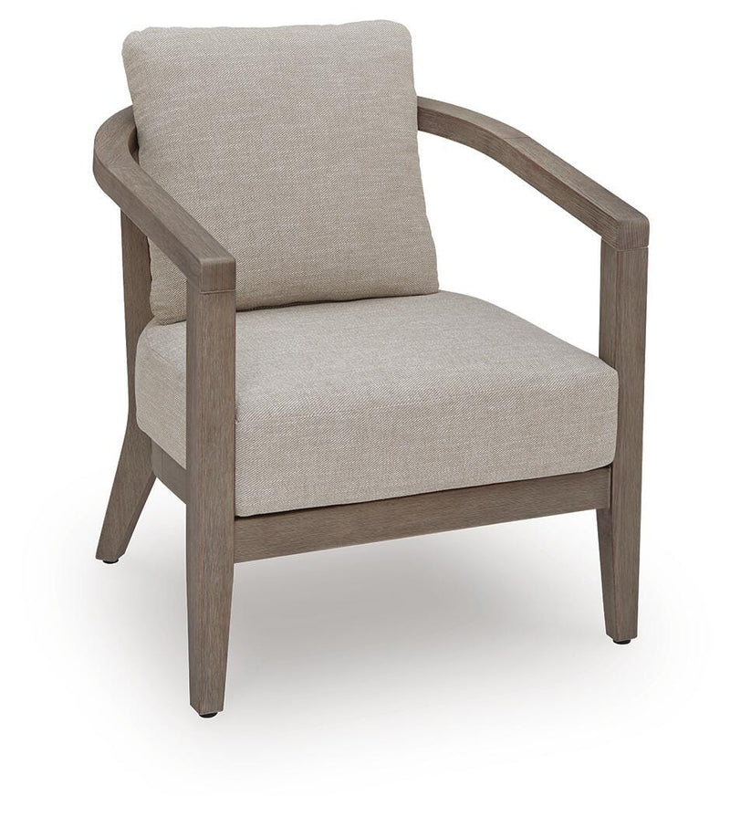 Joy Lagoon Beige Outdoor Chairs with Cushions/Table (Set of 3) - PCP310-050