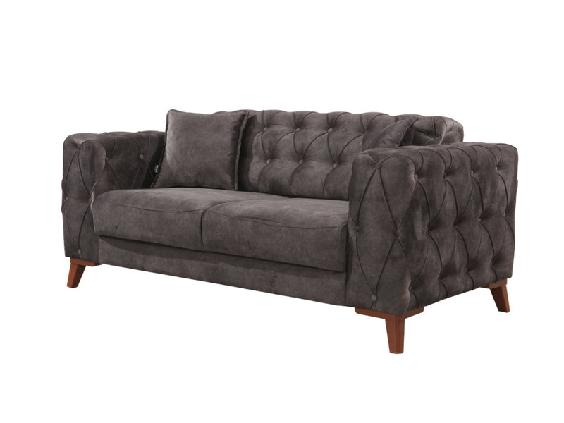 Joza 65" Wide Tufted Extendable Loveseat - Gate FurnitureLoveseat