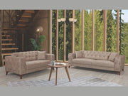 Joza 65" Wide Tufted Extendable Loveseat - Gate FurnitureLoveseat