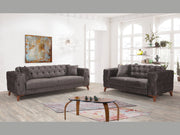 Joza 65" Wide Tufted Extendable Loveseat - Gate FurnitureLoveseat