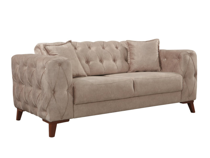 Joza 65" Wide Tufted Extendable Loveseat - Gate FurnitureLoveseat