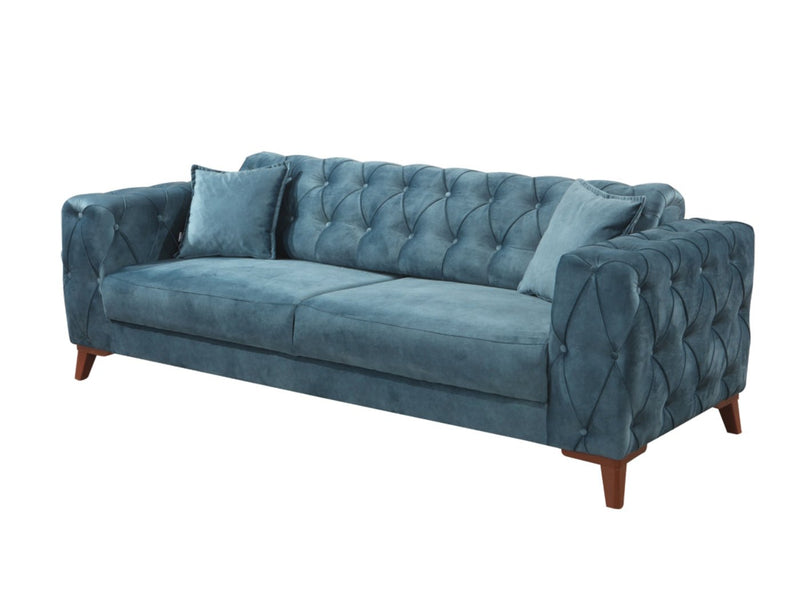 Joza 87" Wide Tufted Extendable Sofa - Gate FurnitureSofas