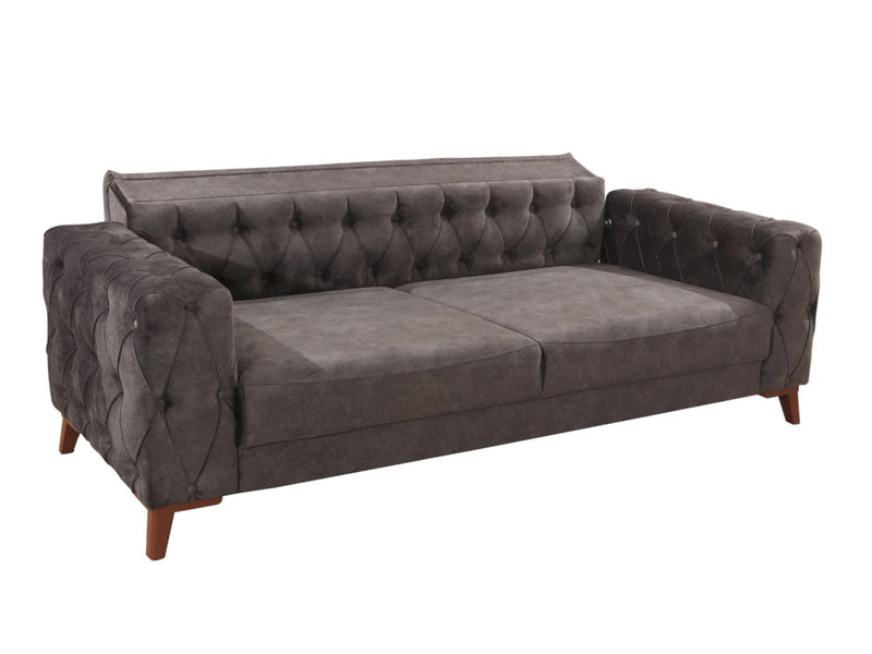 Joza 87" Wide Tufted Extendable Sofa - Gate FurnitureSofas