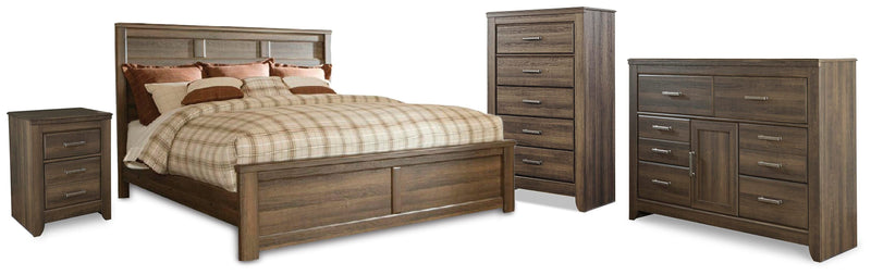 Juararo California King Panel Bed, Dresser, Chest and Nightstand - B251B46