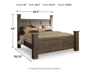 Juararo California King Poster Bed, Dresser and 2 Nightstands - B251B47